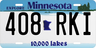 MN license plate 408RKI