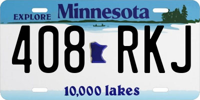 MN license plate 408RKJ
