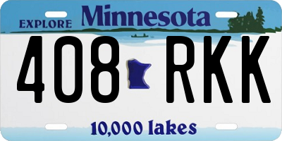 MN license plate 408RKK