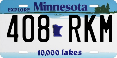 MN license plate 408RKM