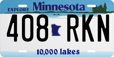 MN license plate 408RKN