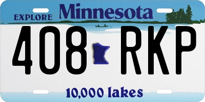 MN license plate 408RKP