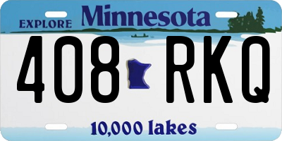 MN license plate 408RKQ