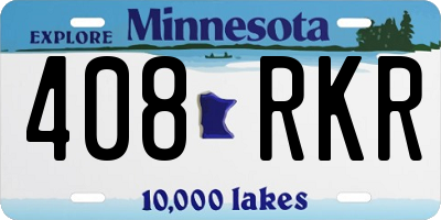 MN license plate 408RKR