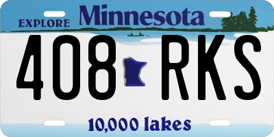 MN license plate 408RKS