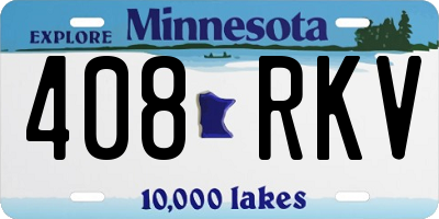 MN license plate 408RKV