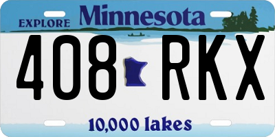 MN license plate 408RKX