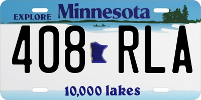 MN license plate 408RLA