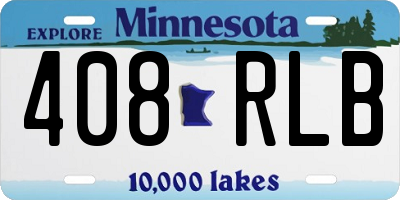 MN license plate 408RLB