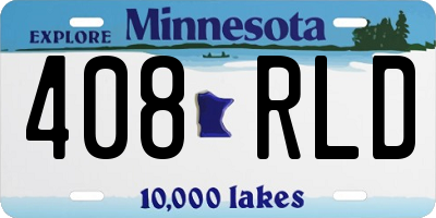 MN license plate 408RLD