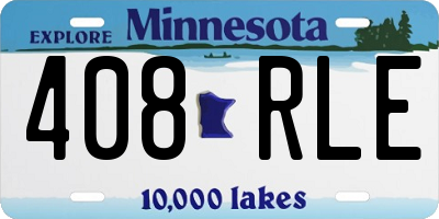 MN license plate 408RLE