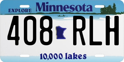 MN license plate 408RLH