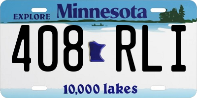 MN license plate 408RLI
