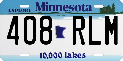 MN license plate 408RLM