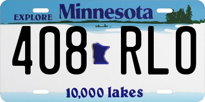 MN license plate 408RLO