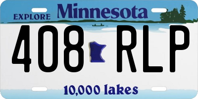 MN license plate 408RLP