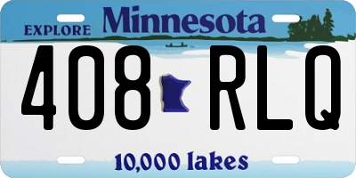MN license plate 408RLQ