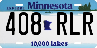 MN license plate 408RLR