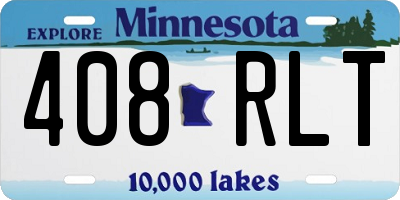 MN license plate 408RLT