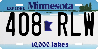 MN license plate 408RLW