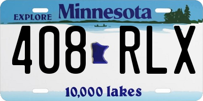 MN license plate 408RLX