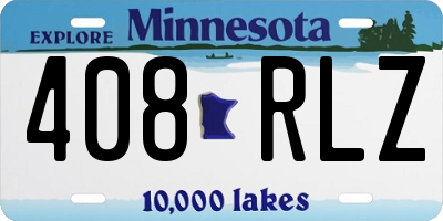 MN license plate 408RLZ