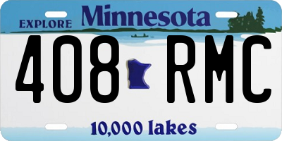 MN license plate 408RMC