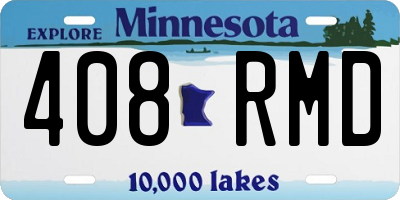 MN license plate 408RMD