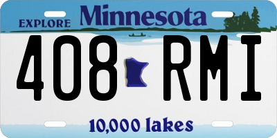 MN license plate 408RMI