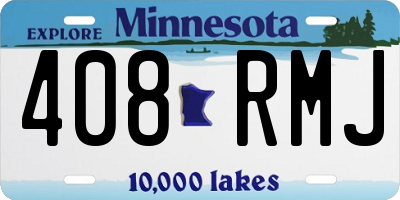MN license plate 408RMJ