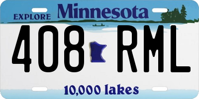 MN license plate 408RML