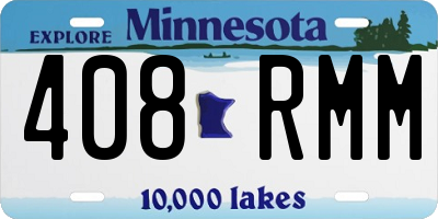 MN license plate 408RMM