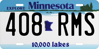 MN license plate 408RMS