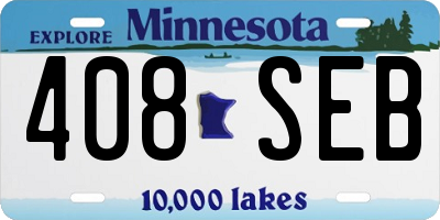 MN license plate 408SEB