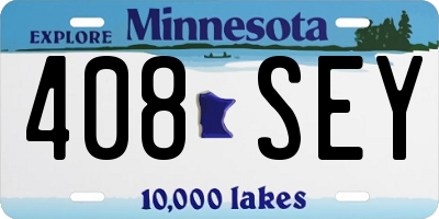 MN license plate 408SEY