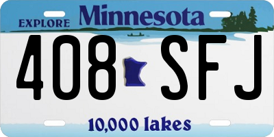 MN license plate 408SFJ