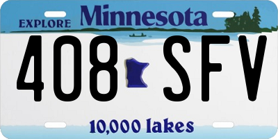 MN license plate 408SFV