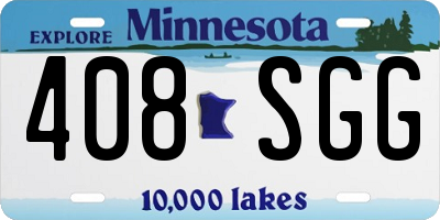 MN license plate 408SGG