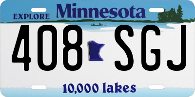 MN license plate 408SGJ