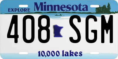 MN license plate 408SGM