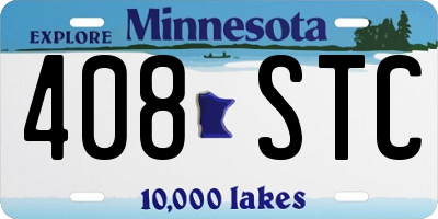 MN license plate 408STC