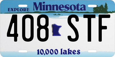 MN license plate 408STF