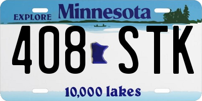 MN license plate 408STK