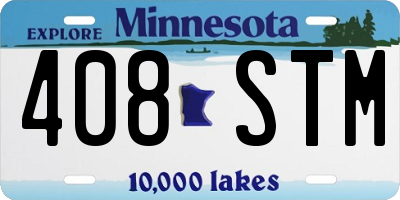 MN license plate 408STM