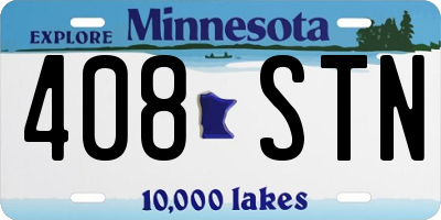 MN license plate 408STN