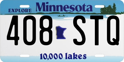 MN license plate 408STQ