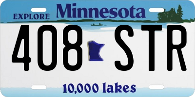 MN license plate 408STR