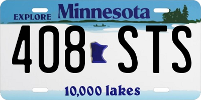 MN license plate 408STS