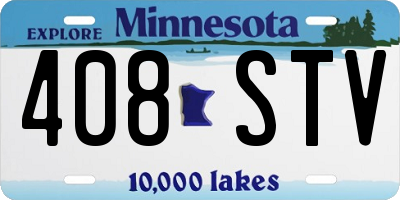 MN license plate 408STV