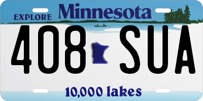 MN license plate 408SUA